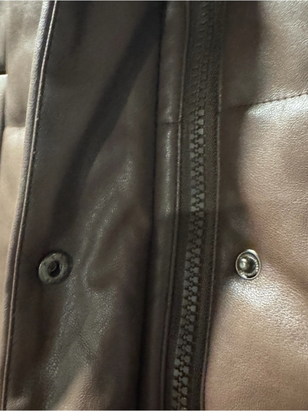 Ci Sono Brown Faux-Leather Sherpa Vest - Picture 6 of 8
